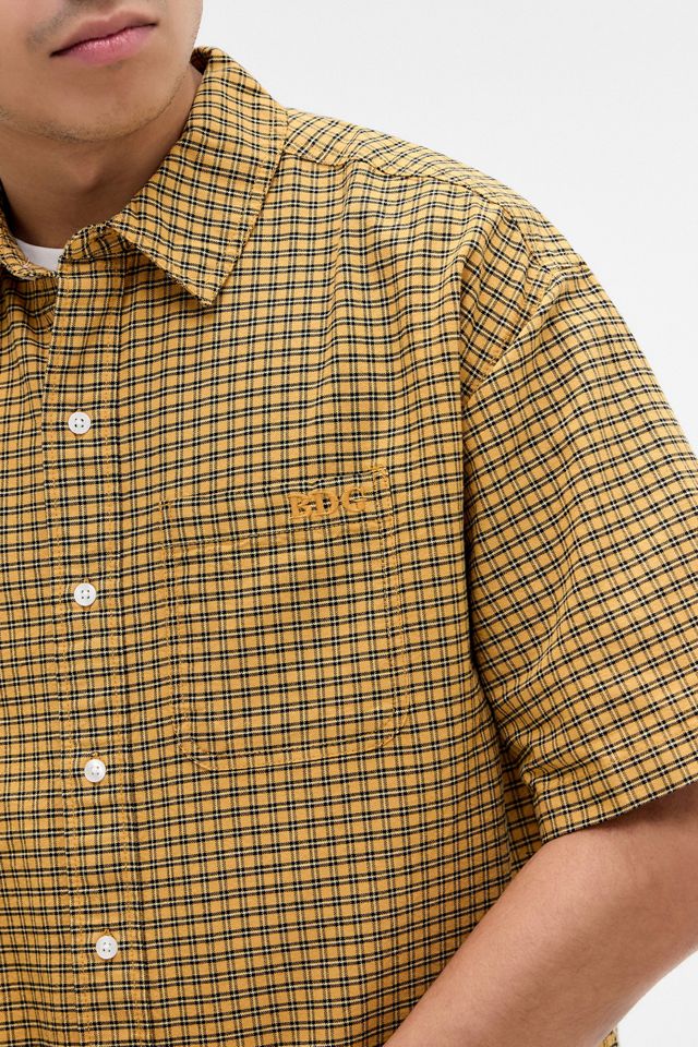 BDG Tan Arlo Check Crop Oxford Shirt #2