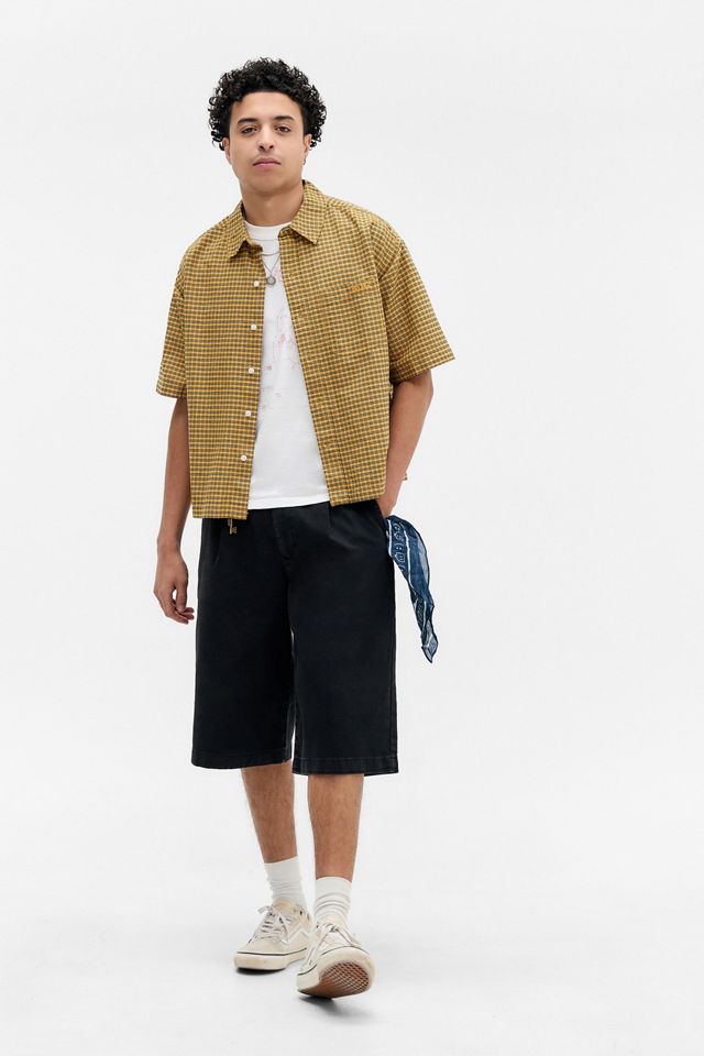 BDG Tan Arlo Check Crop Oxford Shirt #3