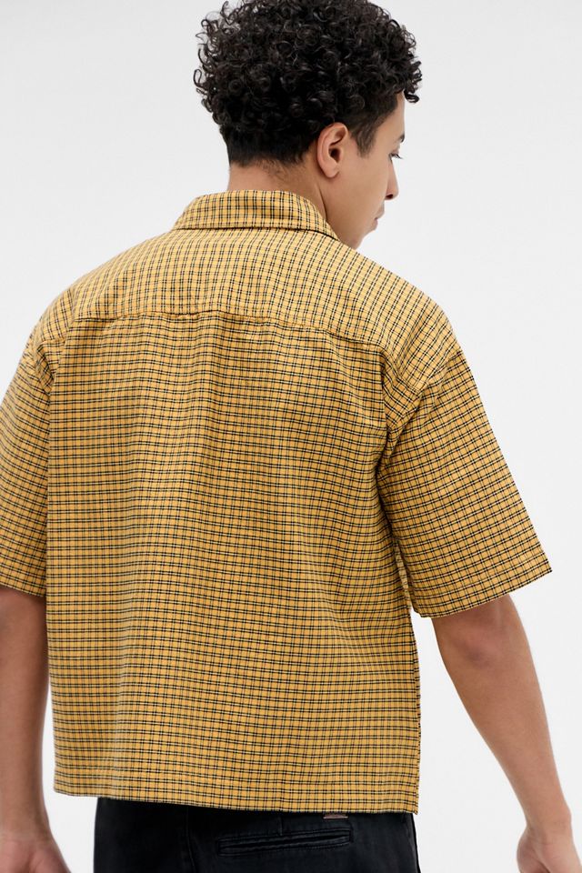 BDG Tan Arlo Check Crop Oxford Shirt #4