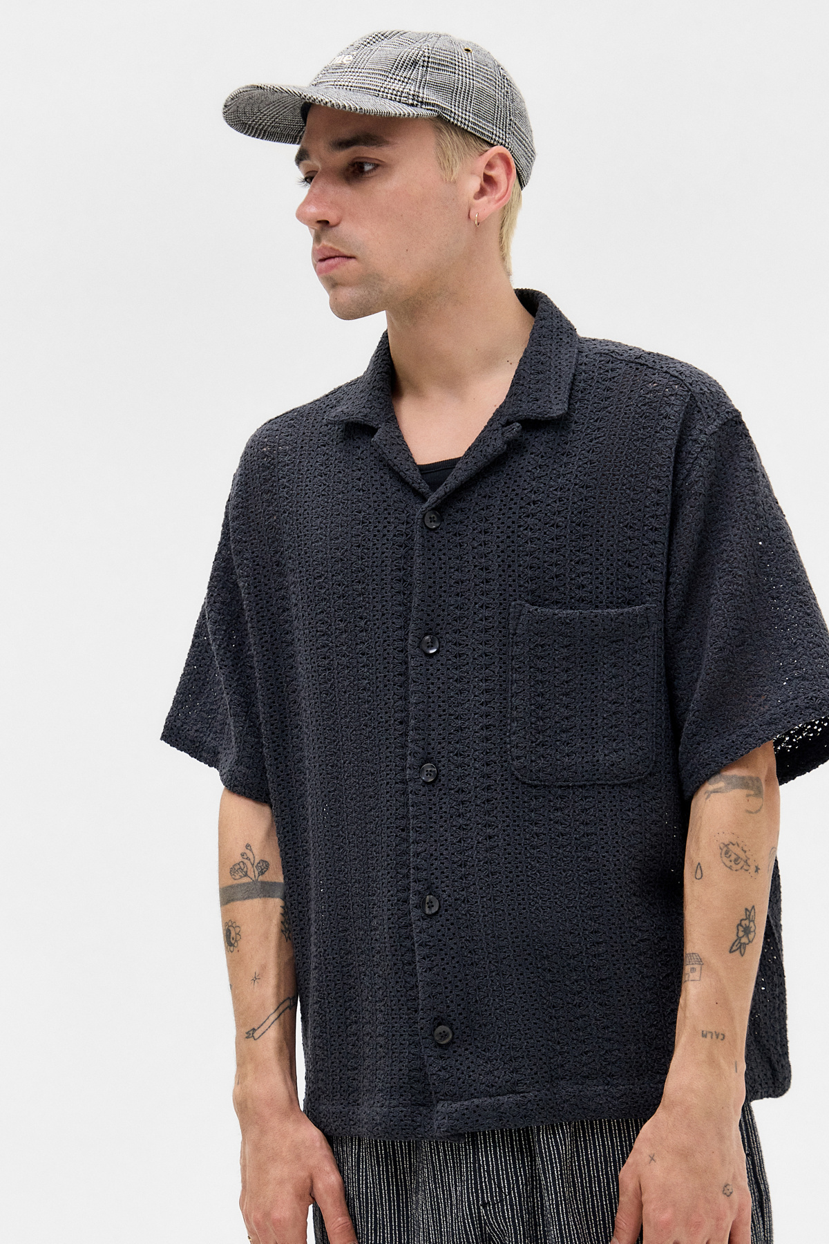 Loom Black Roman Knit Shirt