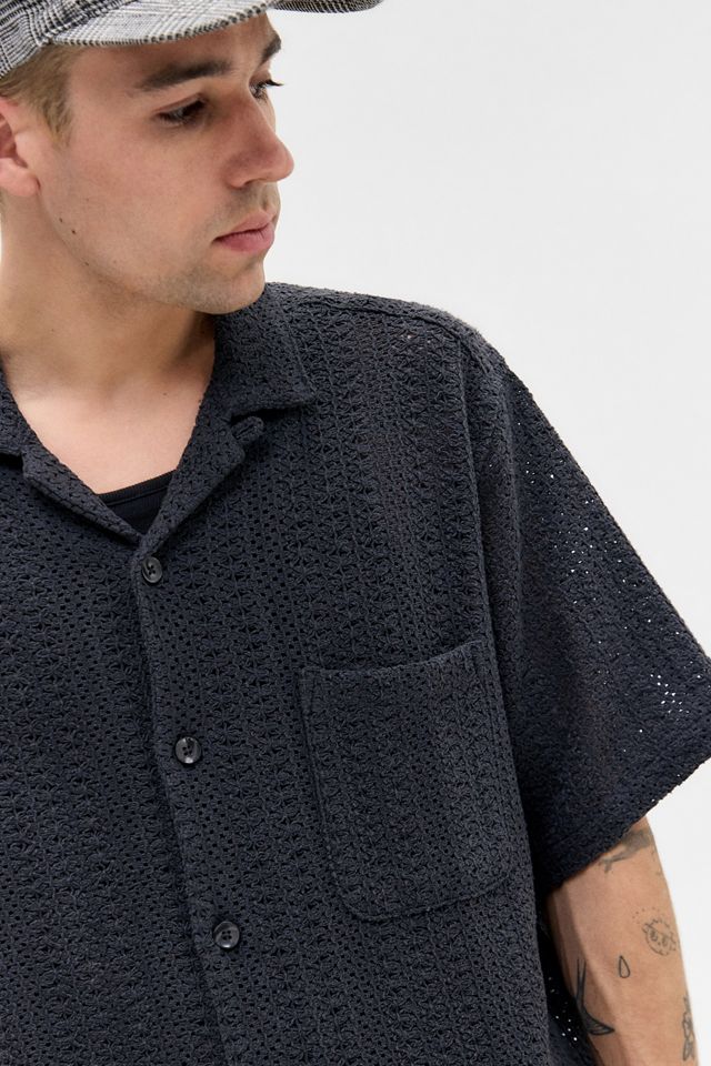 Camicia in Maglia Romana Loom Nera #2