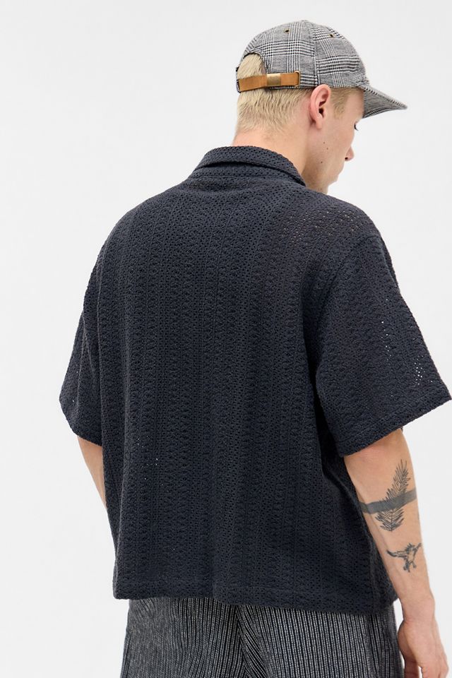 Camicia in Maglia Romana Loom Nera #3