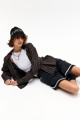 Chemise rayée Loom Nolan brune