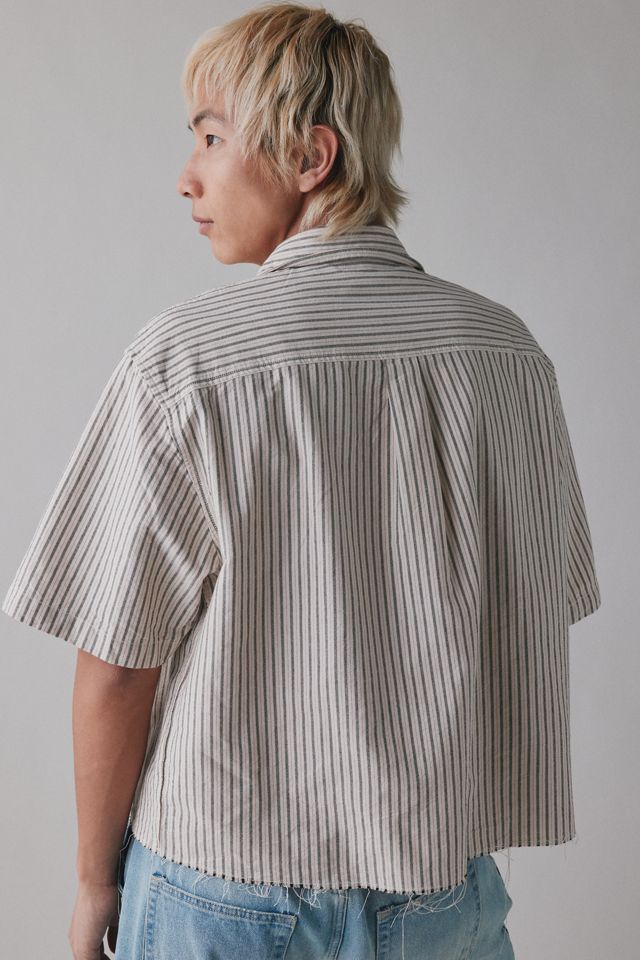 UO Cut Off Stripe Oxford Shirt #3