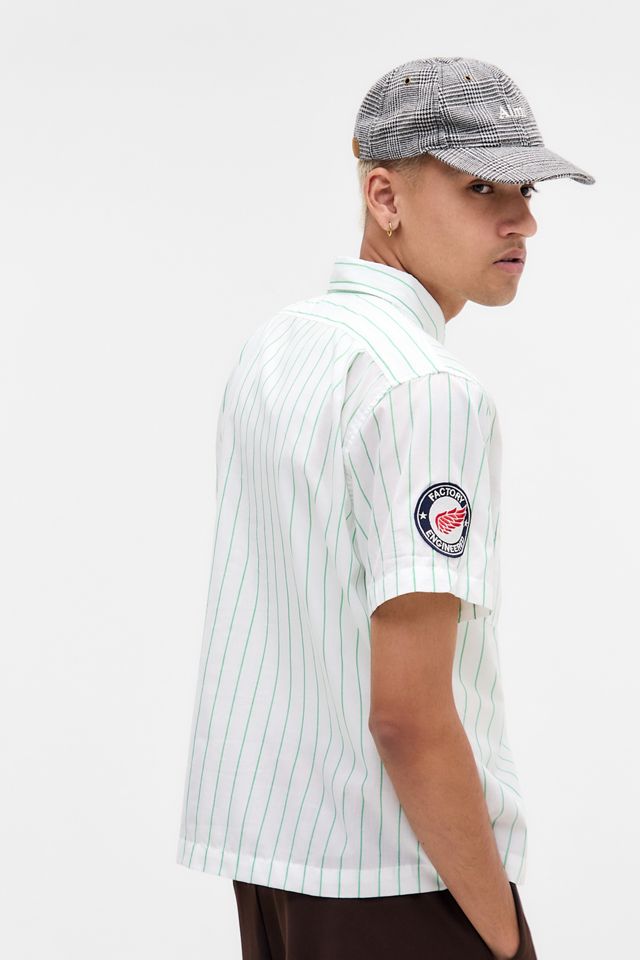 BDG Stripe Short Sleeve Mechanic Shirt #3