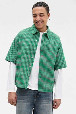 Chemise Oxford courte à carreaux Arlo taille: Small - BDG - Modalova