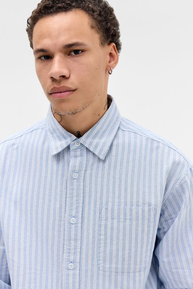 BDG Camicia a Righe Blu Arlo #1