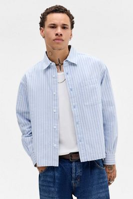 BDG Camicia a Righe Blu Arlo