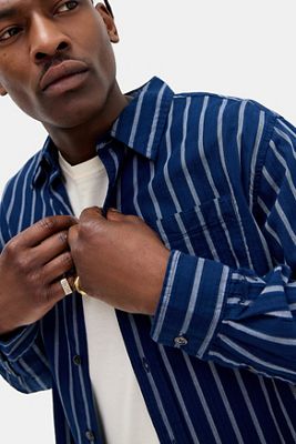 Loom Navy Nolan Stripe Shirt