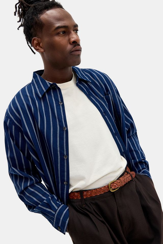 Loom Navy Nolan Streifen Hemd #1