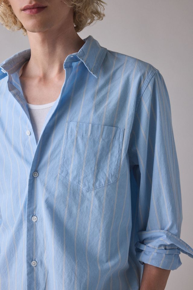 UO Blue Pinstripe Long Sleeve Shirt #2