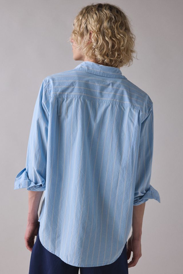 UO Blue Pinstripe Long Sleeve Shirt #4