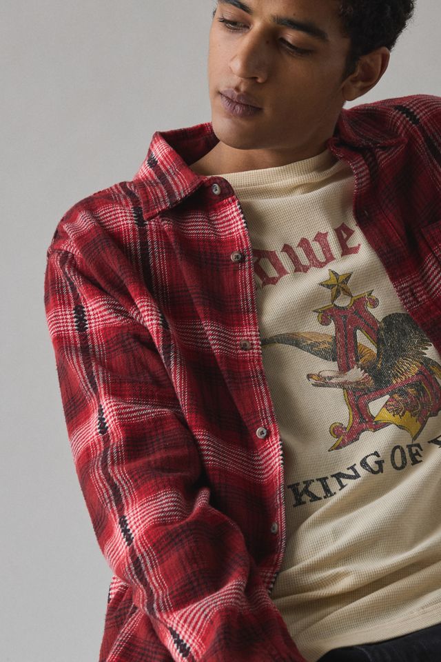 BDG Red Check Boxy Flannel Shirt #1