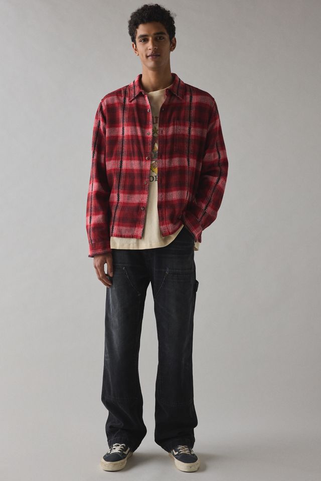 BDG Red Check Boxy Flannel Shirt #2