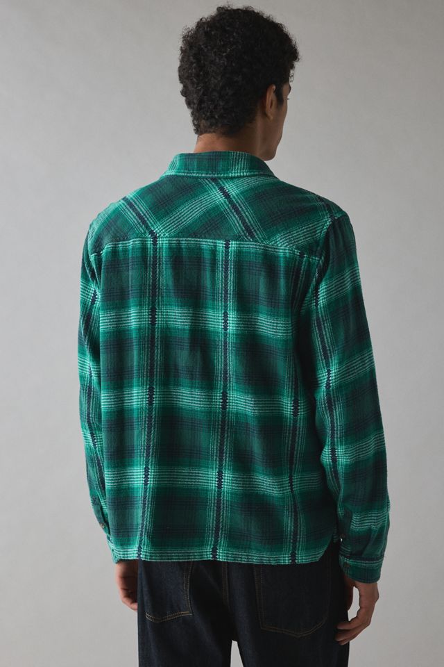 BDG Grünes Kariertes Boxy Flanellhemd #3