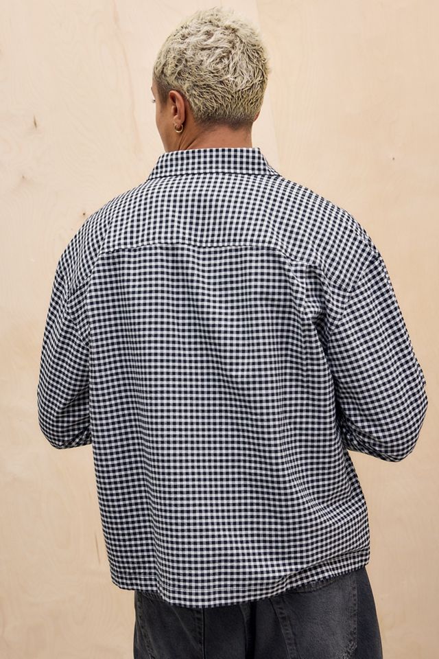 BDG Chemise à manches longues à carreaux noirs et blancs Arlo #3