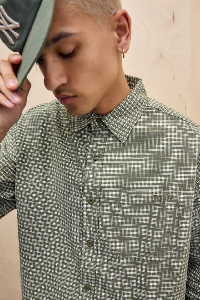 Camicia a quadri Arlo cachi a maniche lunghe BDG #1
