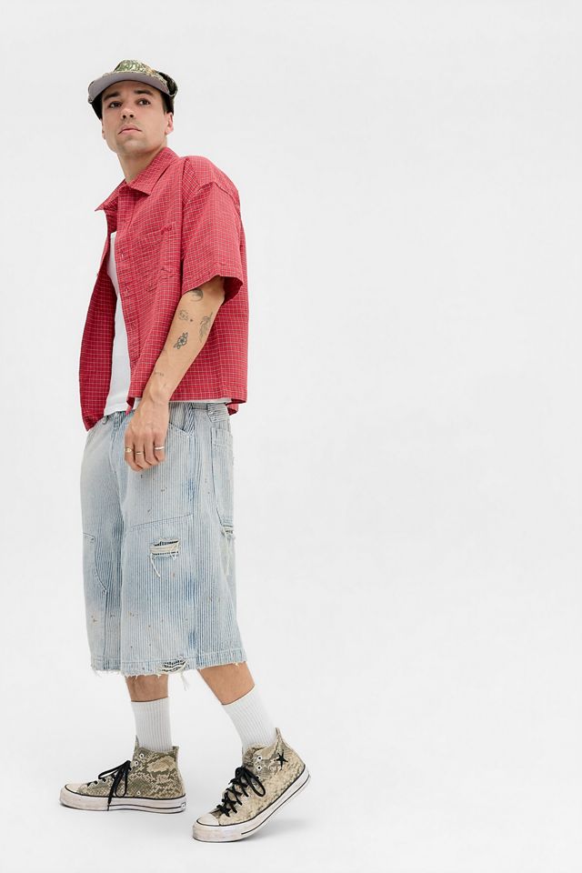 Chemise à manches courtes à carreaux Arlo rouge BDG #1