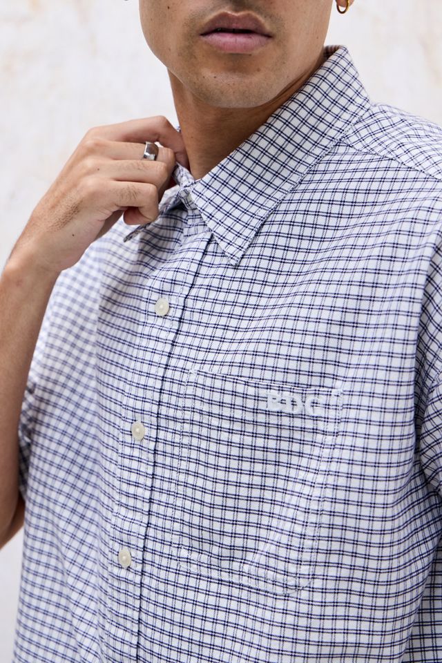 Chemise à manches courtes à carreaux Arlo BDG en ivoire #2