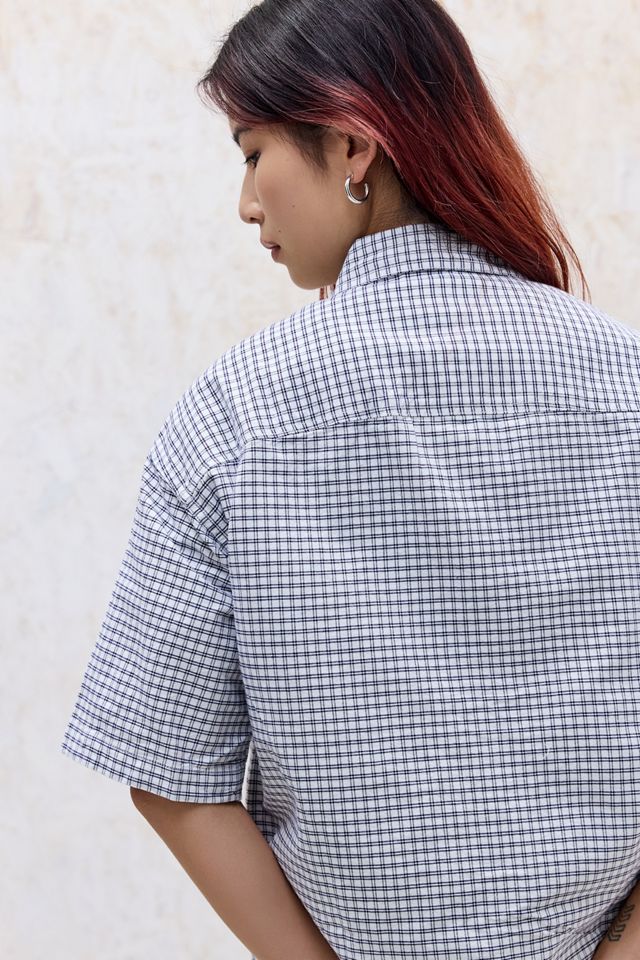 Chemise à manches courtes à carreaux Arlo BDG en ivoire #7