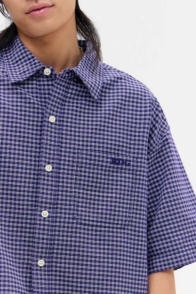 Camicia a Maniche Corte BDG Purple Arlo a Quadri #1