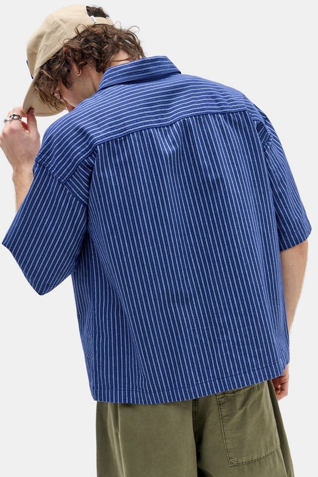 Camicia a Maniche Corte BDG Navy Arlo a Righe #3
