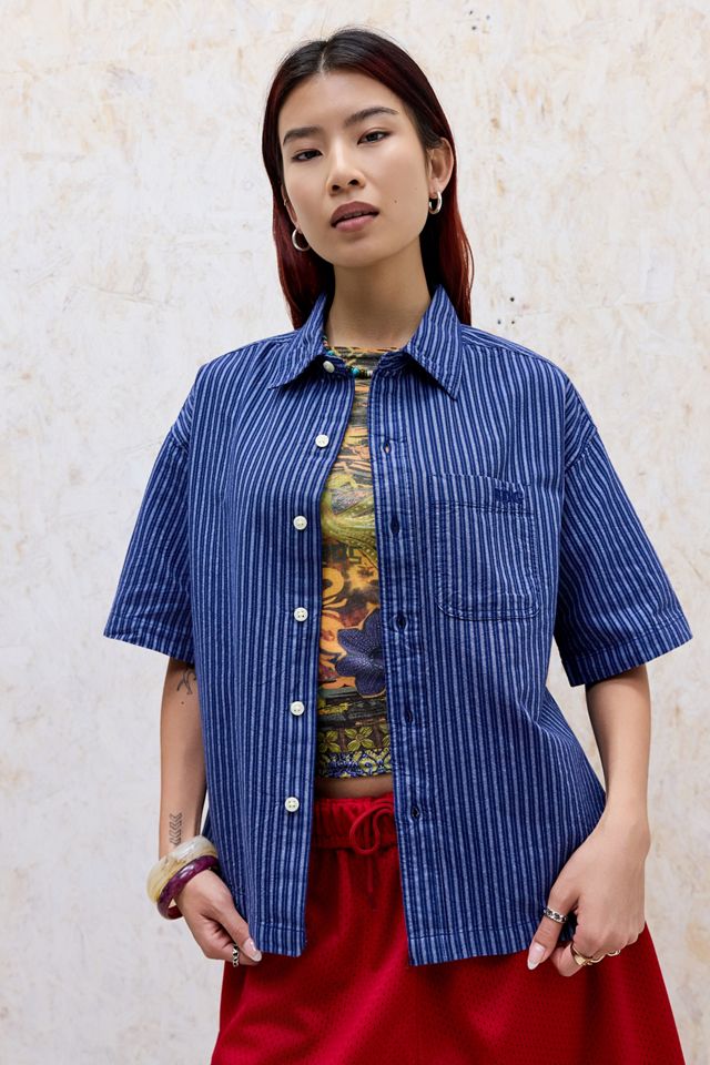Camicia a Maniche Corte BDG Navy Arlo a Righe #4