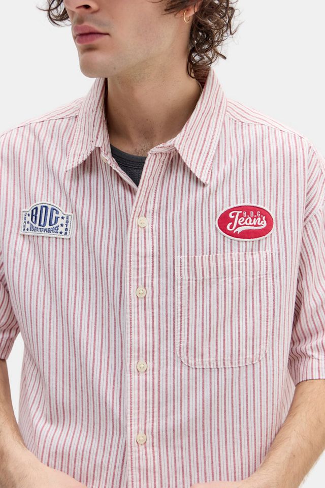 Camisa de Mecánico Arlo Blanca y Roja BDG #1