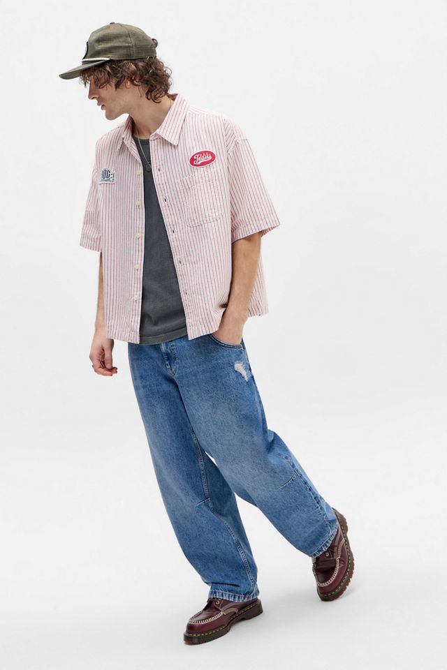 Camisa de Mecánico Arlo Blanca y Roja BDG #2