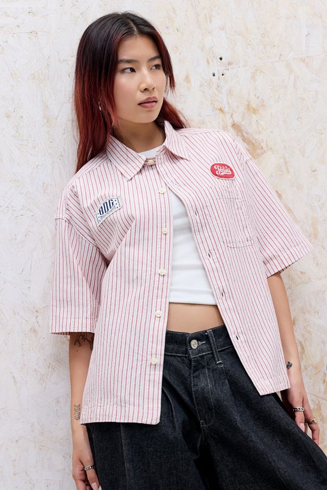 Camisa de Mecánico Arlo Blanca y Roja BDG #4