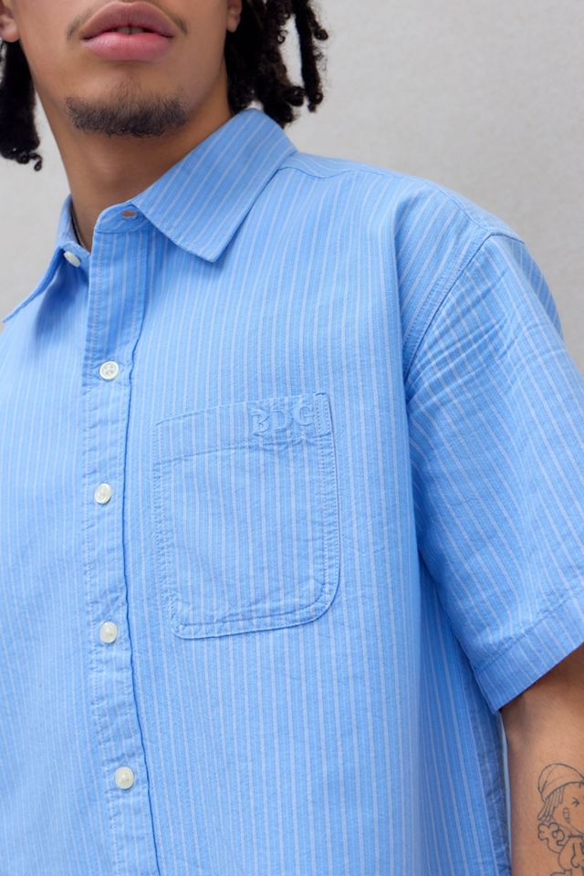 Camisa de Manga Corta BDG Bright Blue Arlo a Rayas #2