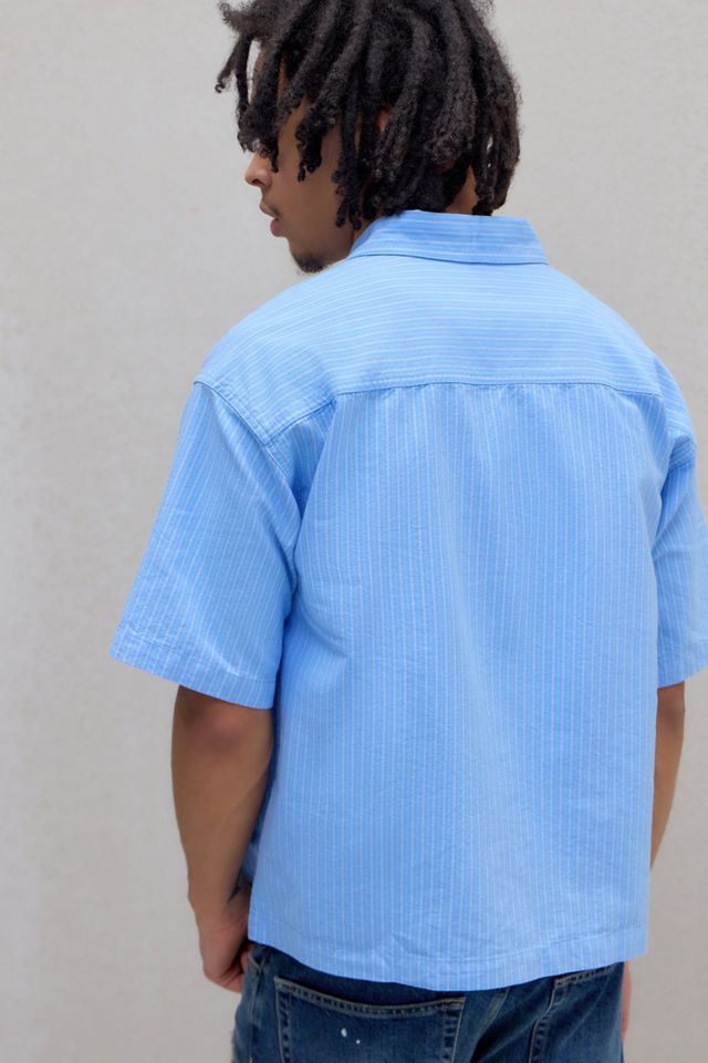 Camisa de Manga Corta BDG Bright Blue Arlo a Rayas #3