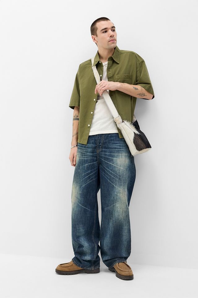 Chemise Arlo vert olive uni BDG #1