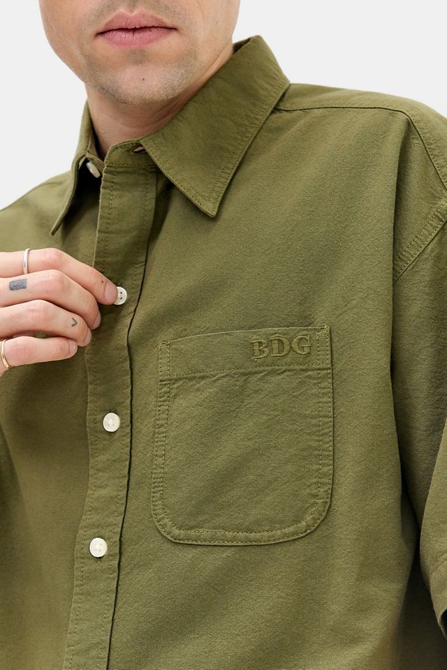 Chemise Arlo vert olive uni BDG #2