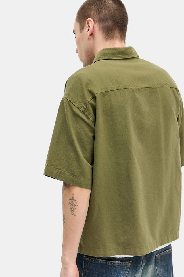 Chemise Arlo vert olive uni BDG #3