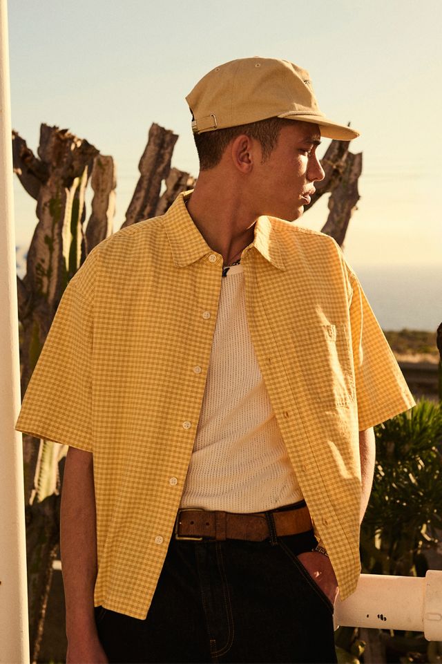 Chemise à manches courtes BDG Yellow Arlo à carreaux #1