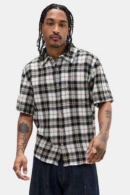 BDG Ivory Check Short Sleeve Shirt