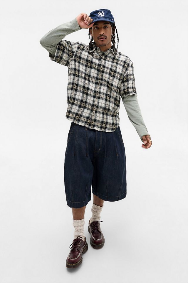 BDG Ivory Check Short Sleeve Shirt #1
