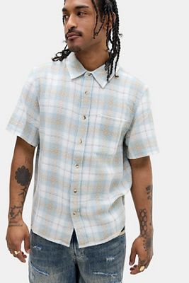 Camisa de Manga Corta a Cuadros Slate de BDG