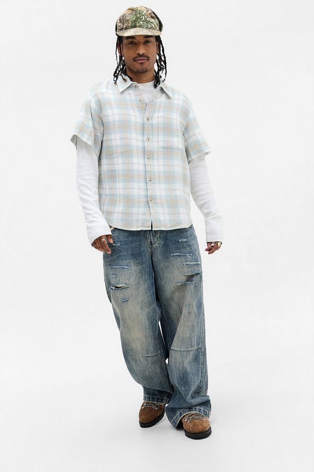 Chemise à manches courtes à carreaux Slate BDG #1