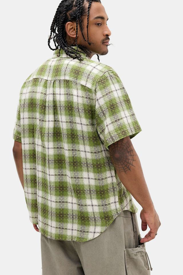Chemise à manches courtes à carreaux verts BDG #3