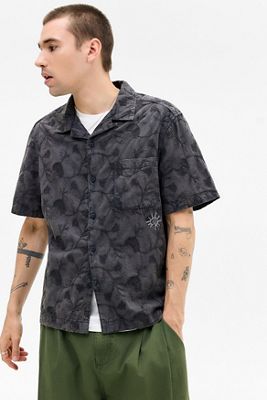 Ayker Black Acid Wash Embroidered Shirt