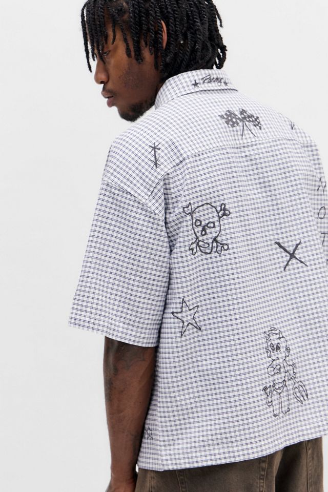 Camicia a Maniche Corte BDG Arlo Doodle Check #3