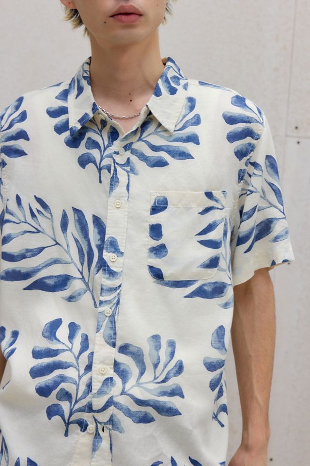 Chemise décontractée à manches courtes imprimé palmier BDG #1