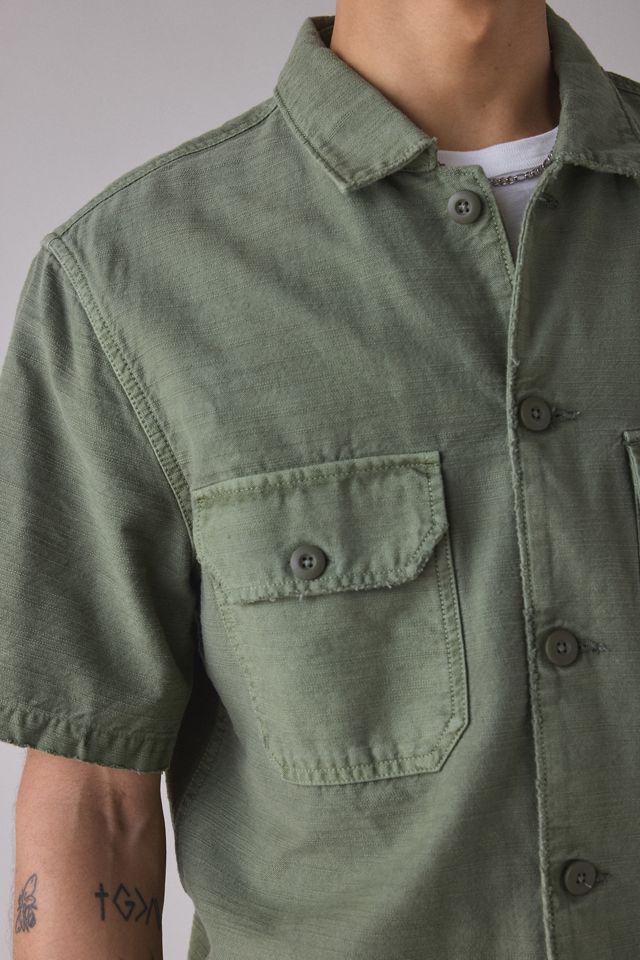 Camicia a Maniche Corte BDG Moss Green Surplus #2