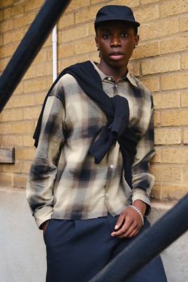 iets frans... Shadow Long Sleeve Check Shirt
