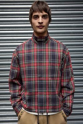Archivis Navy Tartan Track Jacket