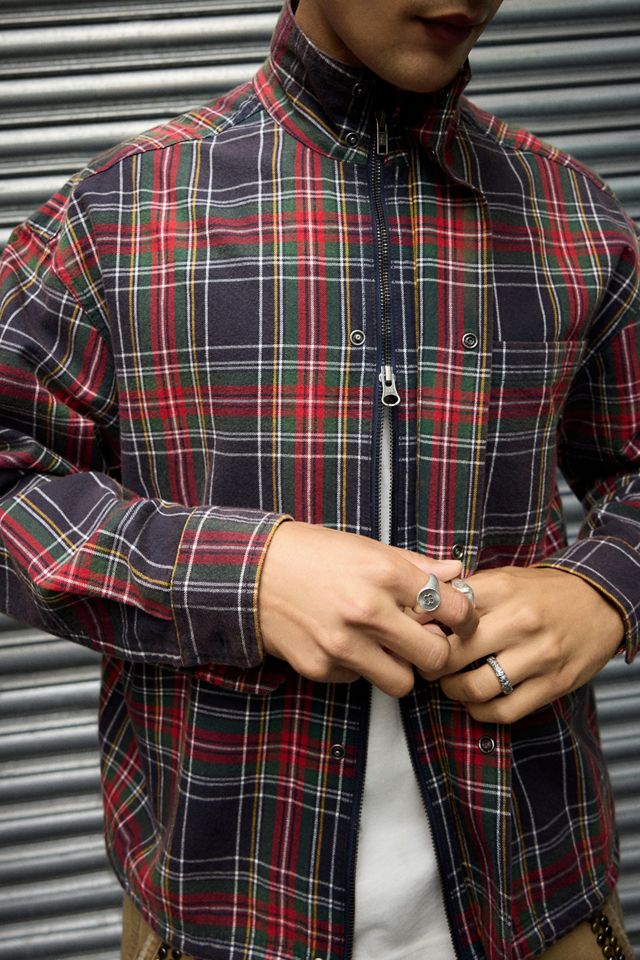 Archivis Marineblaue Tartan-Trainingsjacke #2