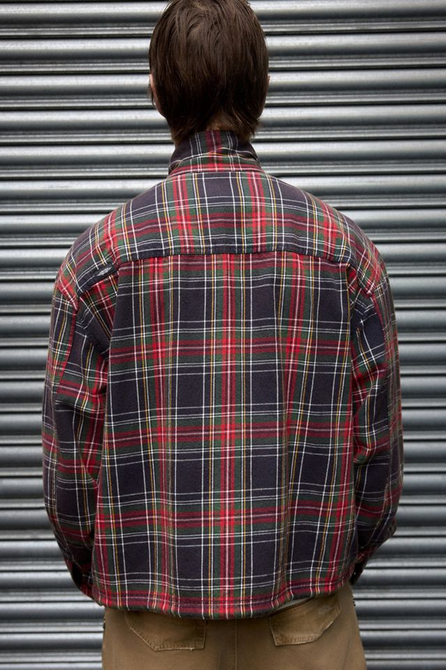 Archivis Marineblaue Tartan-Trainingsjacke #3