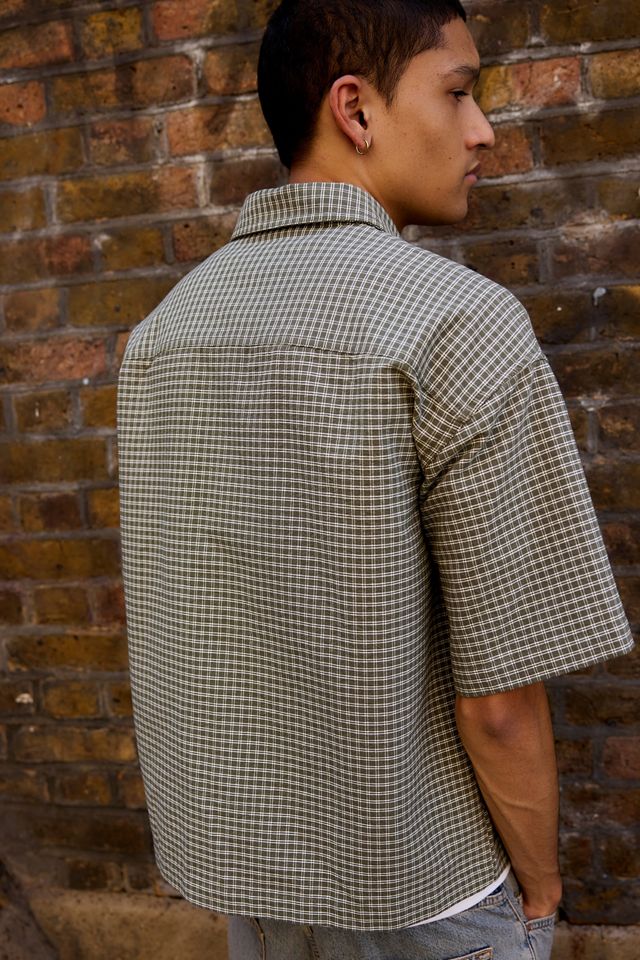 BDG Khaki Arlo Check Short Sleeve Shirt #3
